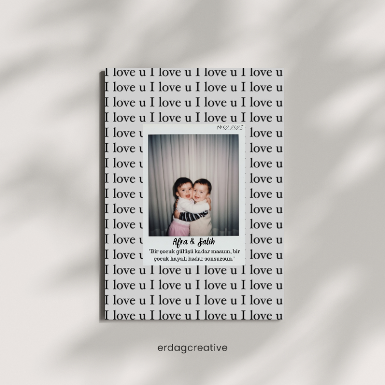 I Love You Vintage Poster(Çerçeveli)