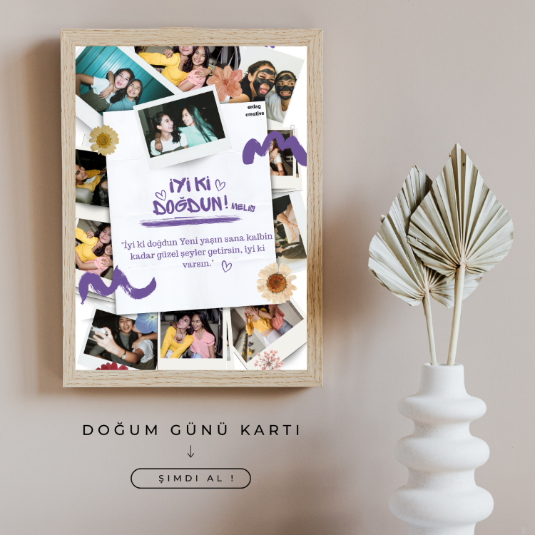 Doğum Günü Kartı(Çerçeveli)