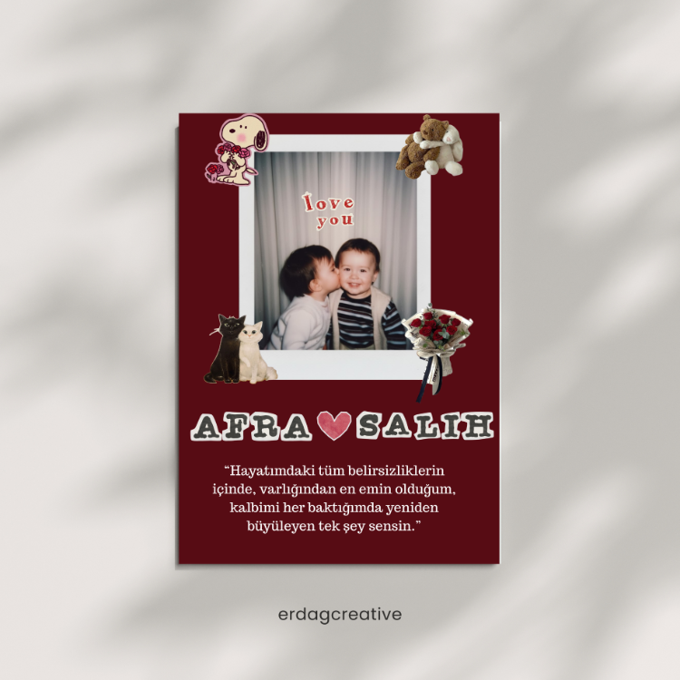 Red Love Poster(Çerçeveli)