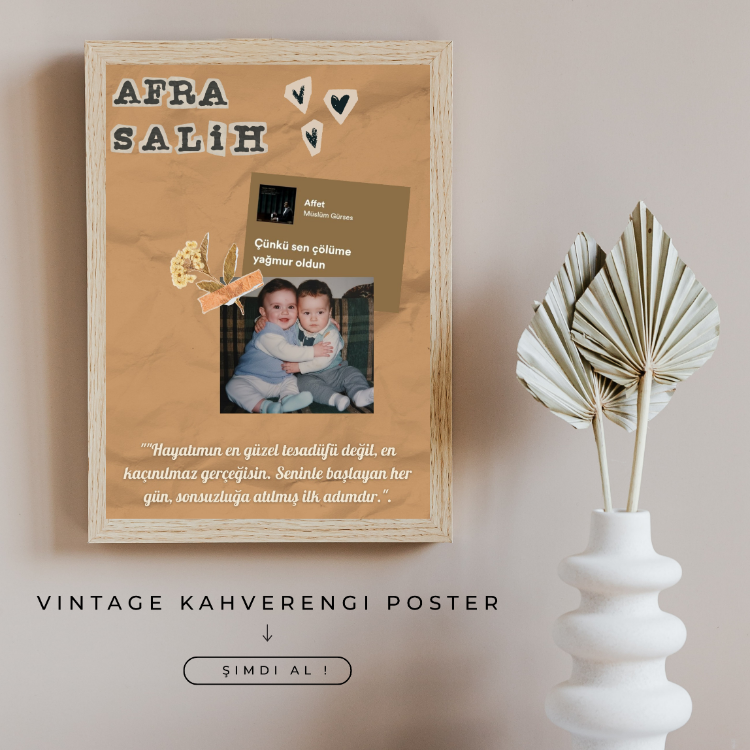 Vintage Kahverengi Poster(Çerçeveli)