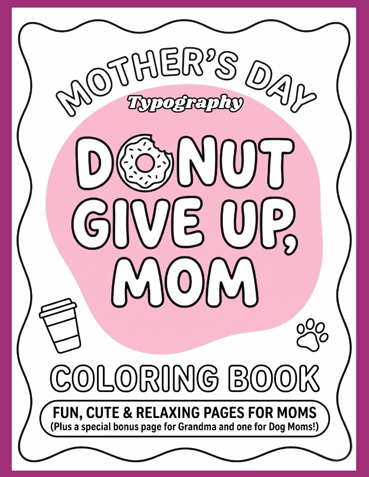 Anneler Günü Minimalist Boyama Kitabı (Mother’s Day Coloring Book)