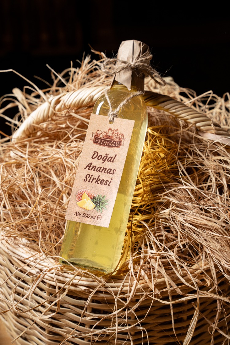 Erenoğlu Doğal Ananas Sirkesi 500 ml Cam Şişe