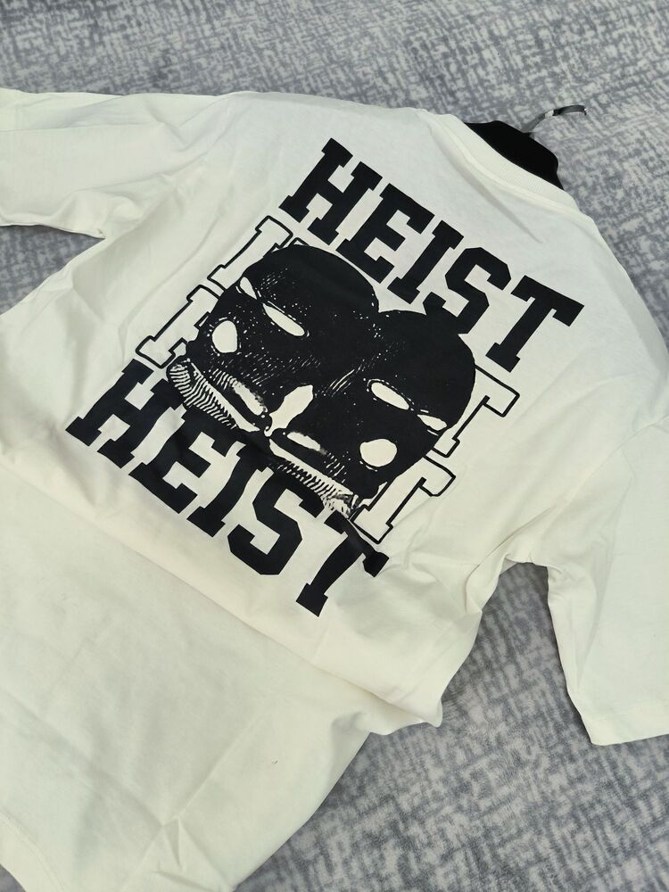 heist ön arka baskılı oversize model 