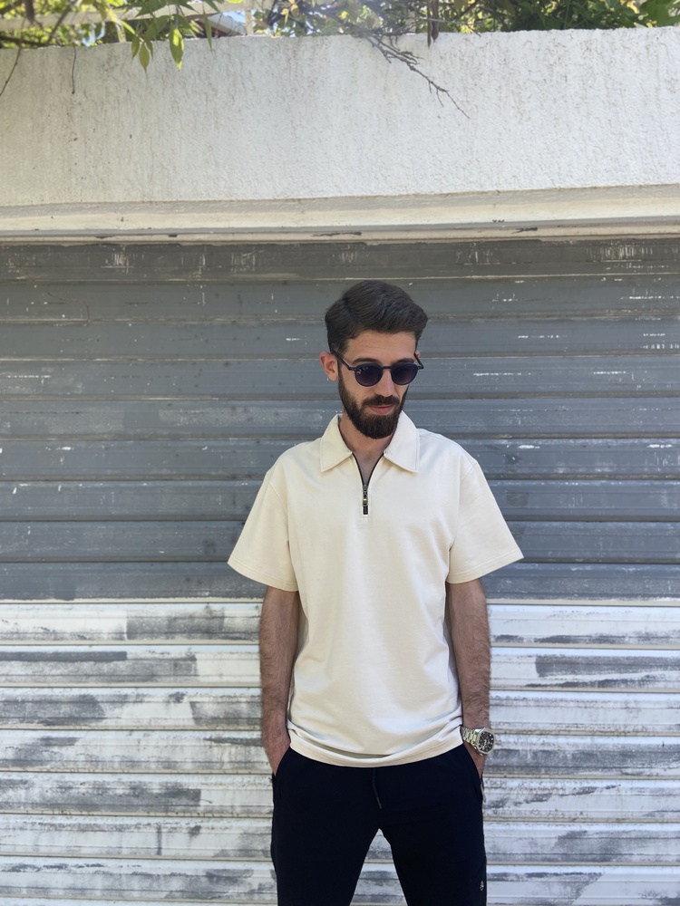 Zara Krem Polo Yaka Tişört