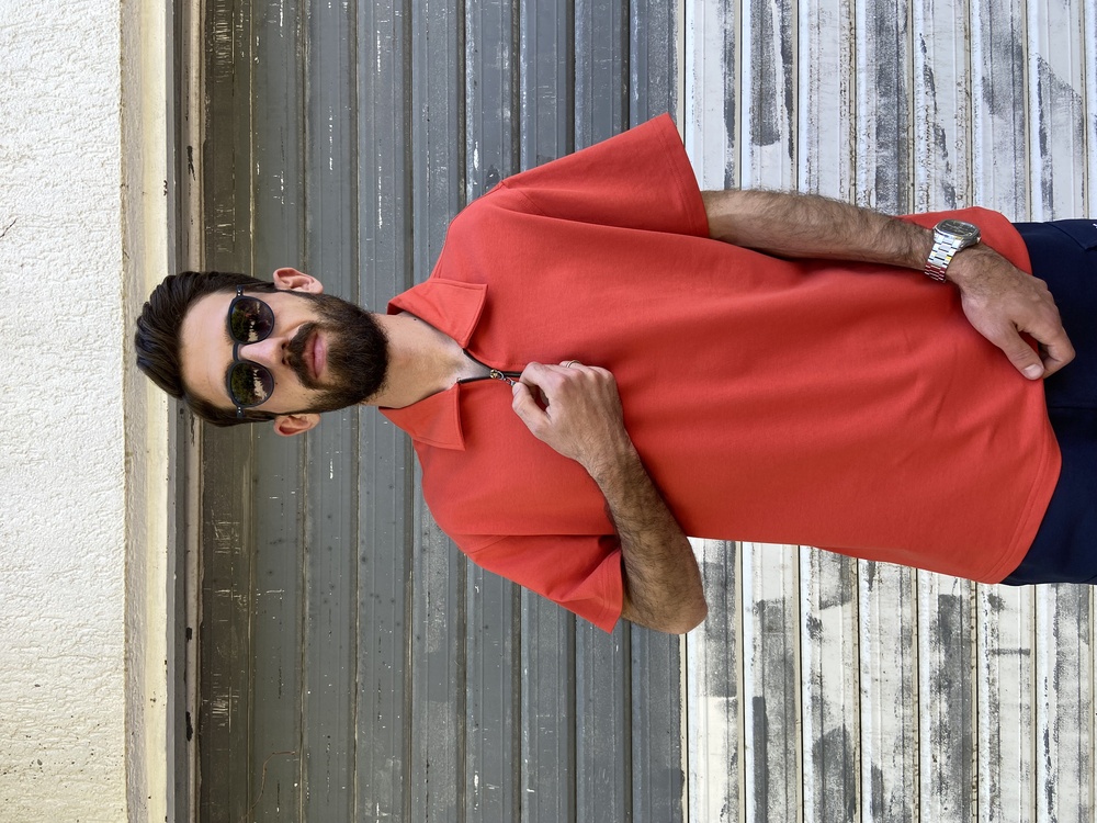 Zara Fermuarlı  Polo Yaka Erkek Basic Tshirt