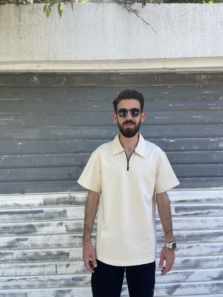 Zara Krem Polo Yaka Tişört