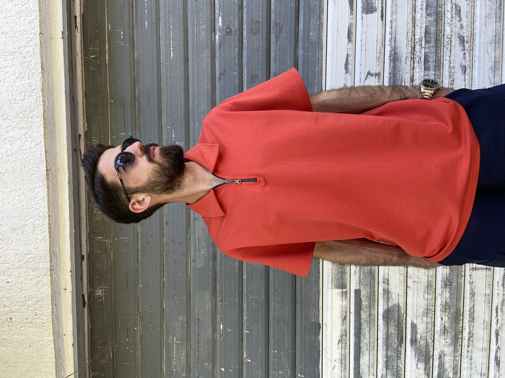 Zara Fermuarlı  Polo Yaka Erkek Basic Tshirt