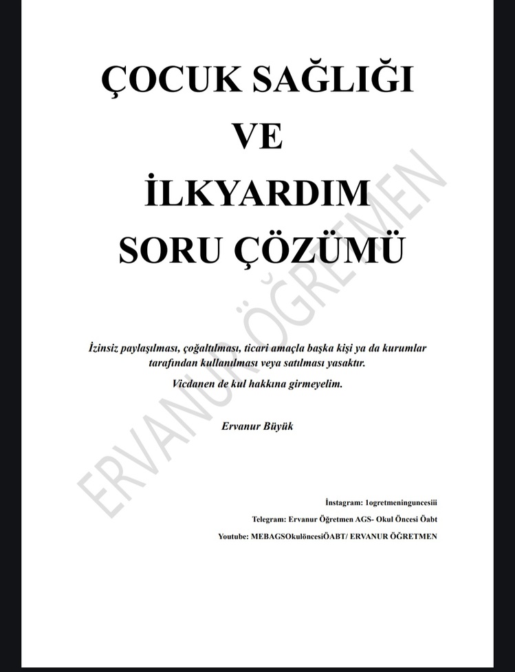 Çocuk Sağlığı Ve İlkyardım pdf