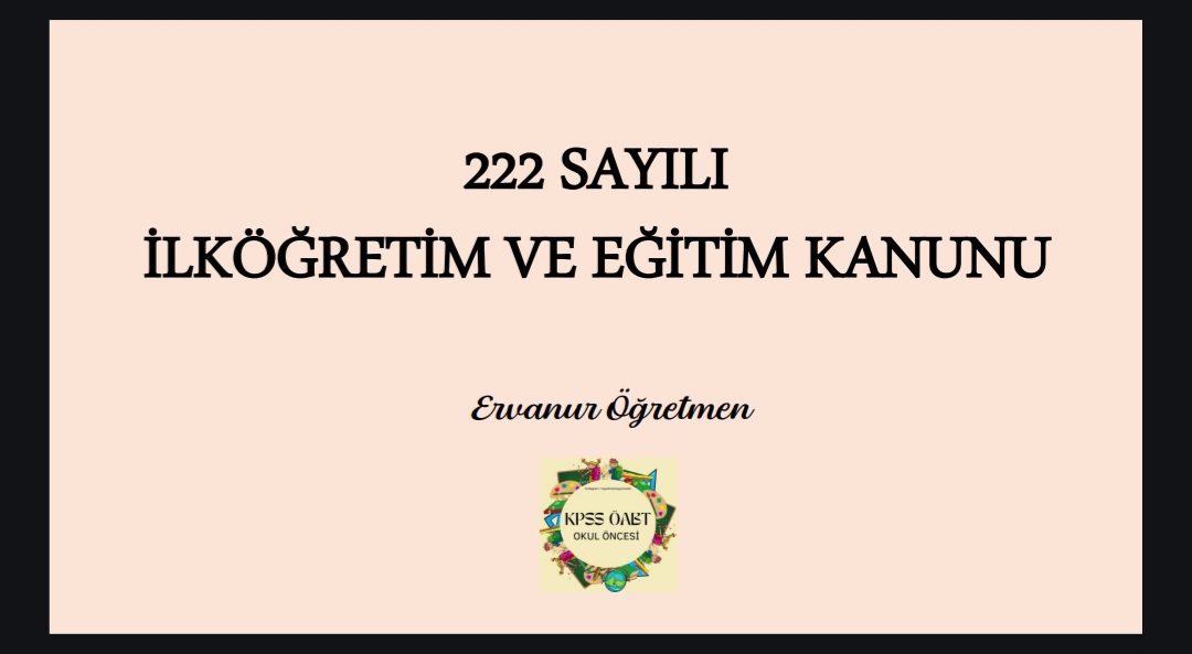 MEB AGS 222 SAYILI KANUN SORULARI