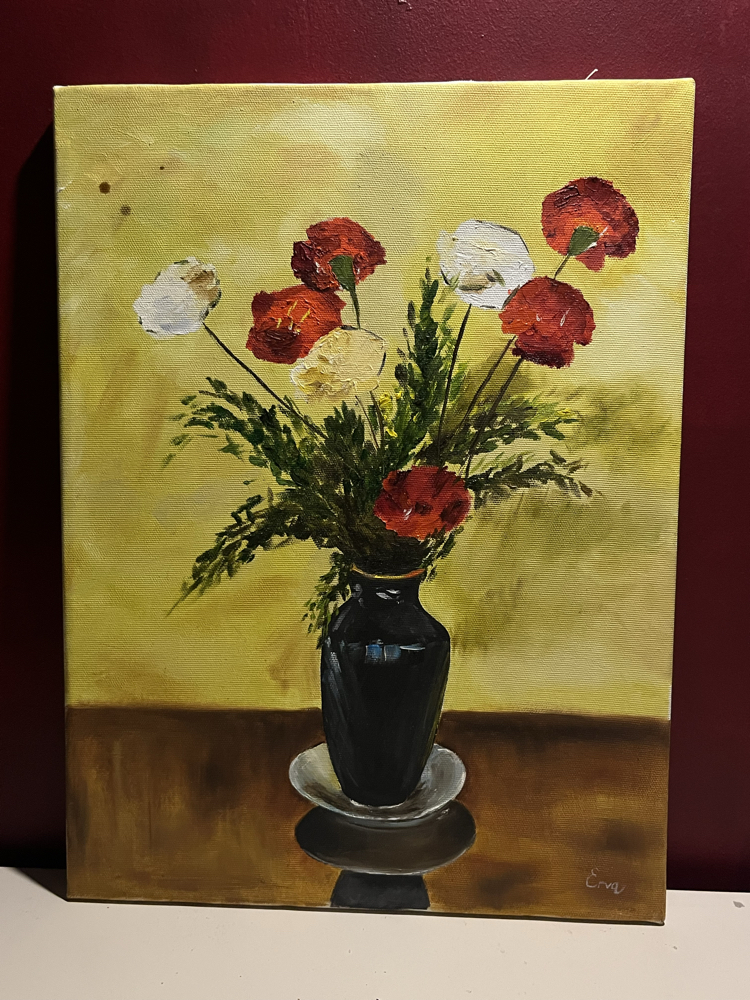 Vazoda Çiçekler | Yağlı Boya Tablo (30×40)