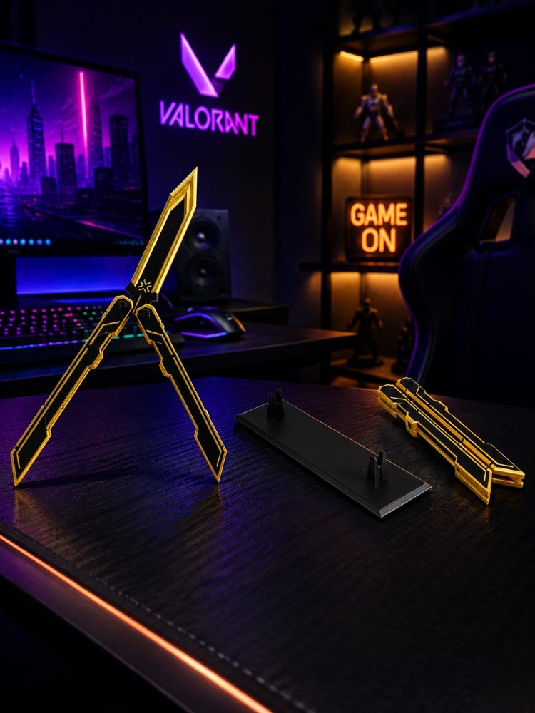 Valorant Standlı Hareketli Champions 2025 Kelebek – Oyuncu Odası İçin Özel Tasarım