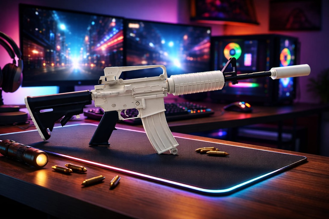 Dekoratif M4A1-S Modeli – 120 cm Gerçek Boyut | Oyuncu Odası Aksesuar