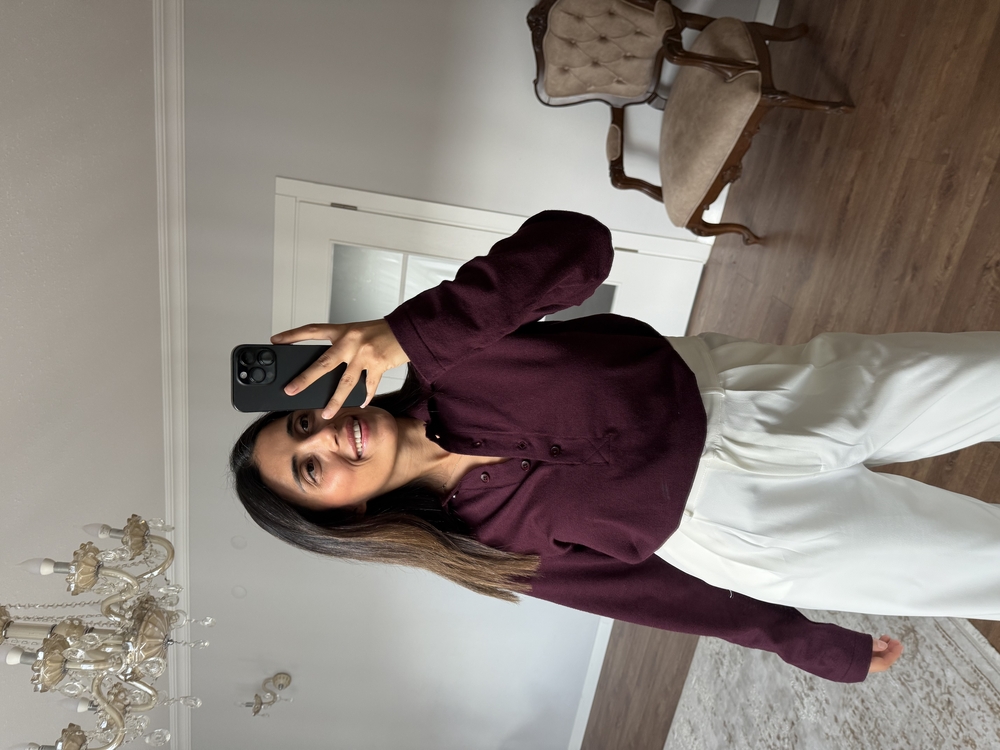 Bordo polo yaka kazak