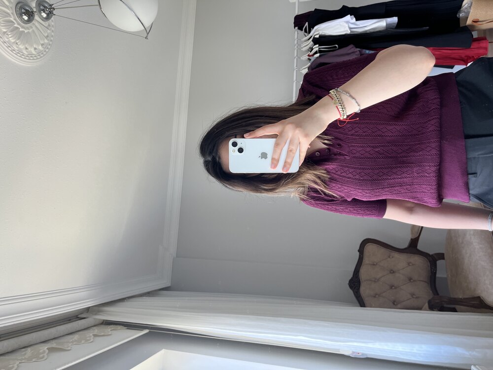 Bordo Polo yaka üst 