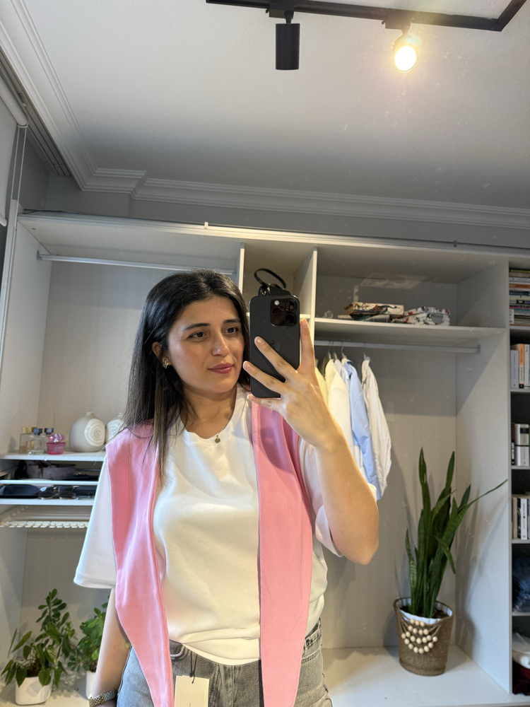 Bağlamalı Oversıze Tişört