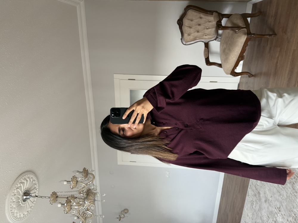 Bordo polo yaka kazak