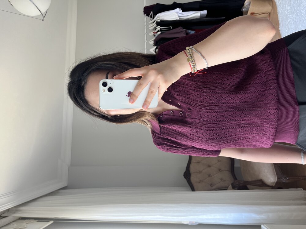 Bordo Polo yaka üst 