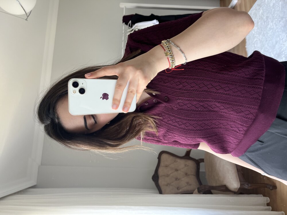 Bordo Polo yaka üst 