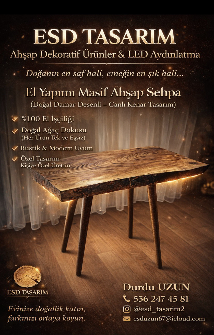 AHŞAP DEKORATİF SEHPA