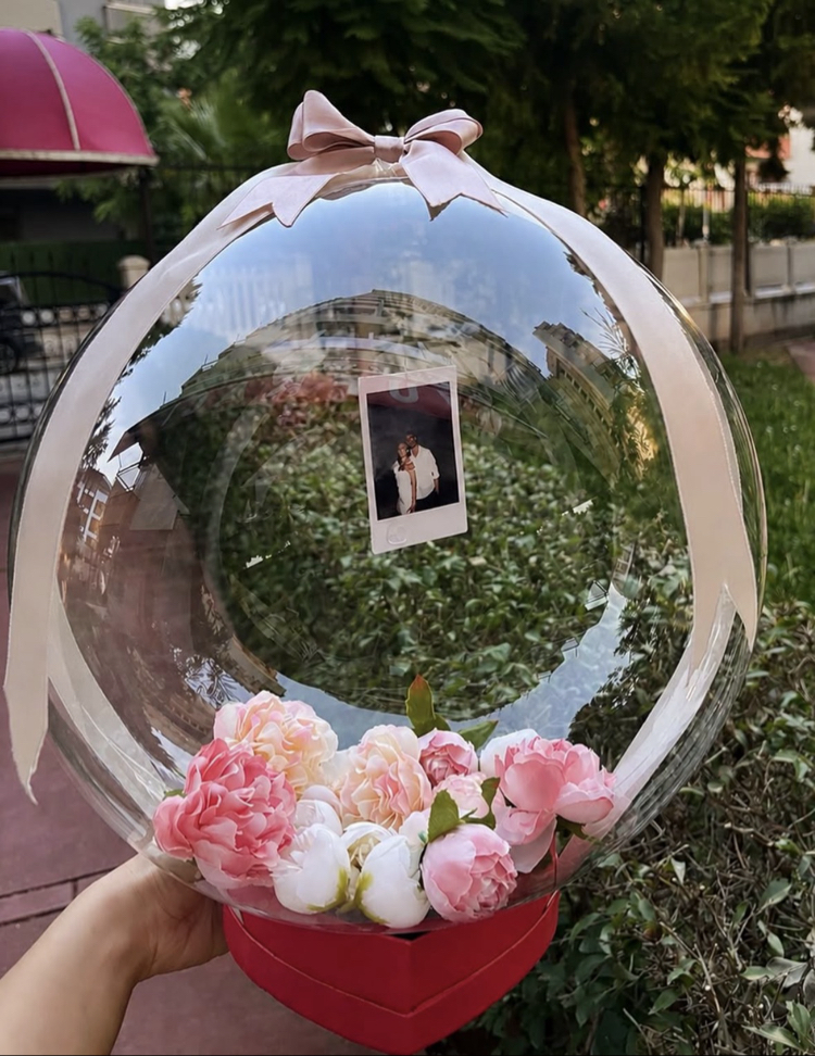 Fotoğraflı Çiçek Balonu