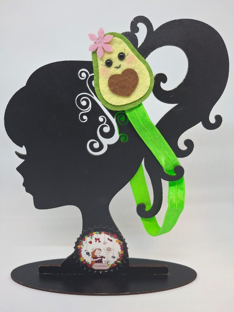 El Yapımı Keçe Avokado Figürlü Bebek Saç Bandı / Bandana