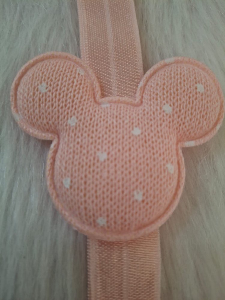 Somon Mini Mouse Tasarım Figürlü Bebek Saç Bandı Pastel Ton