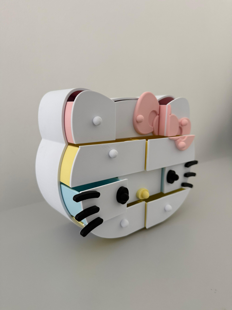 Hello Kitty Çekmeceli Takı Kutusu - Masa Üstü Organizer
