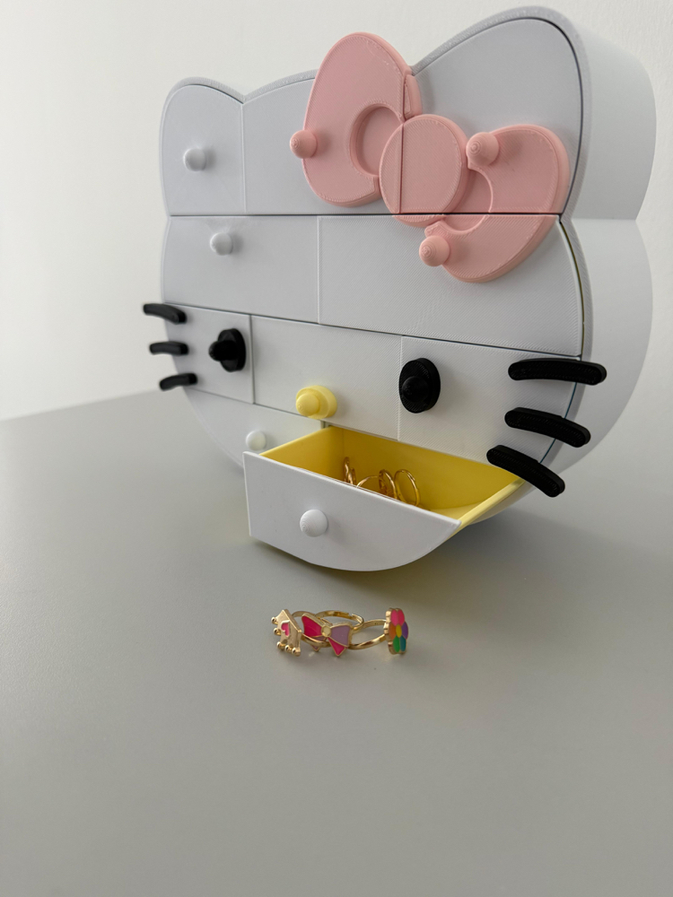 Hello Kitty Çekmeceli Takı Kutusu - Masa Üstü Organizer