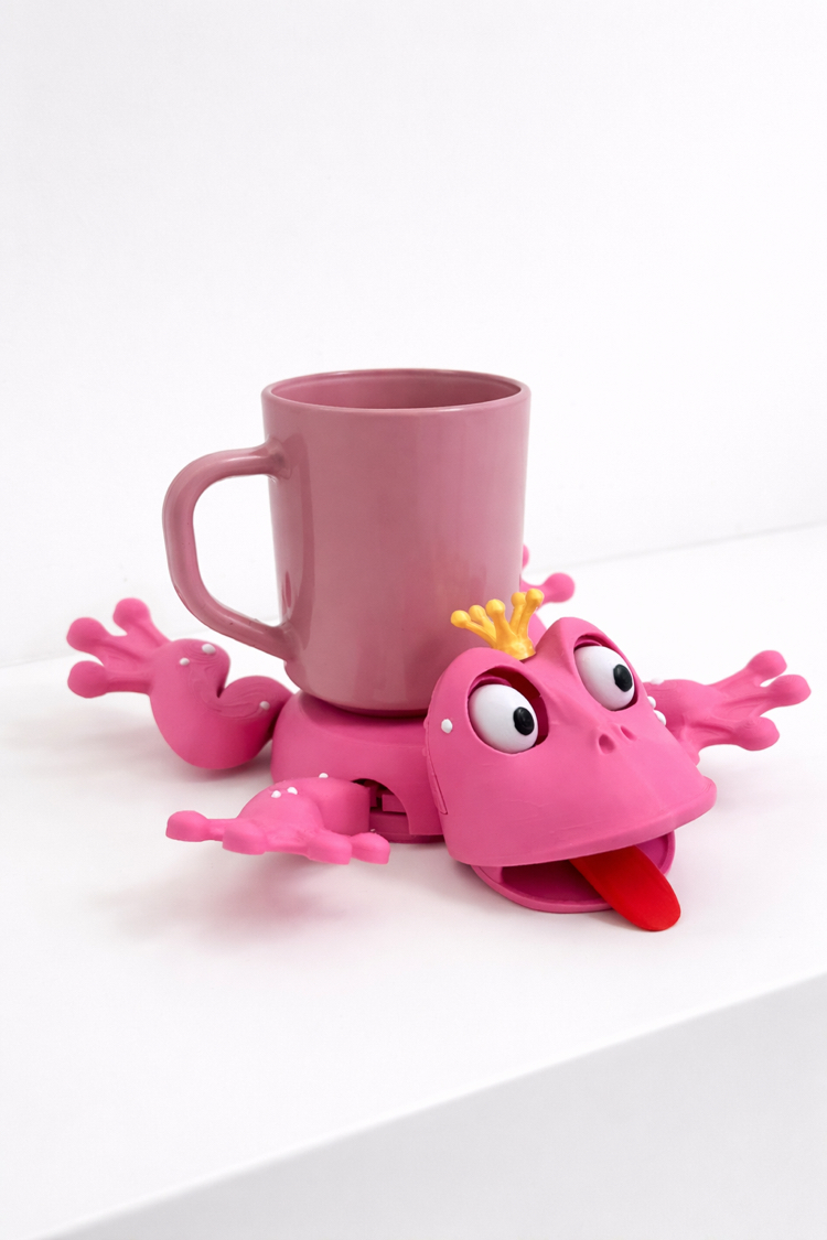 Masanı Gülümseten Tatlı Detay! Pembe Zıp Zıp Bardak Tutucu