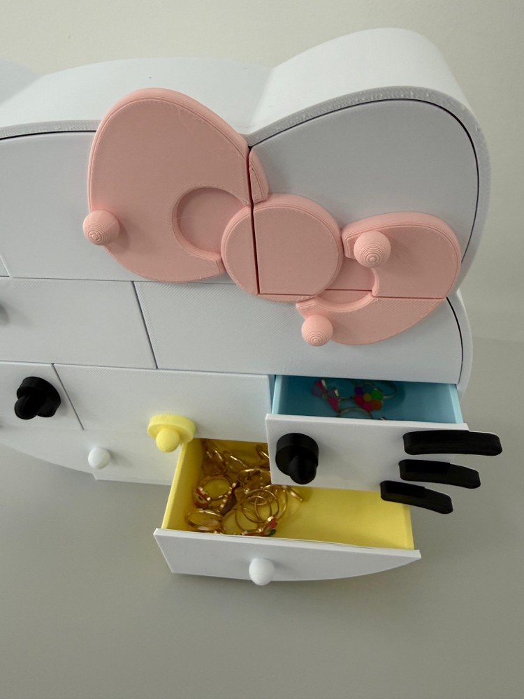 Hello Kitty Çekmeceli Takı Kutusu - Masa Üstü Organizer