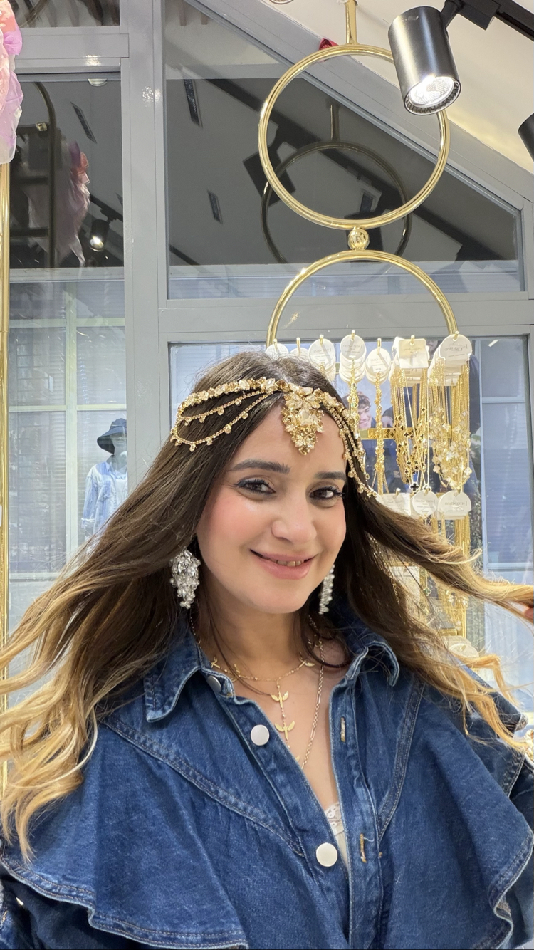 Gold Taşlı Alınlık 