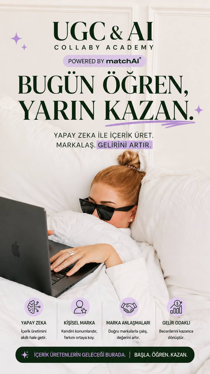 Ugc & Al Collaby Academy.Ugc ve yapay zeka eğitimlerine sınırsız erişim ve satış hakkı