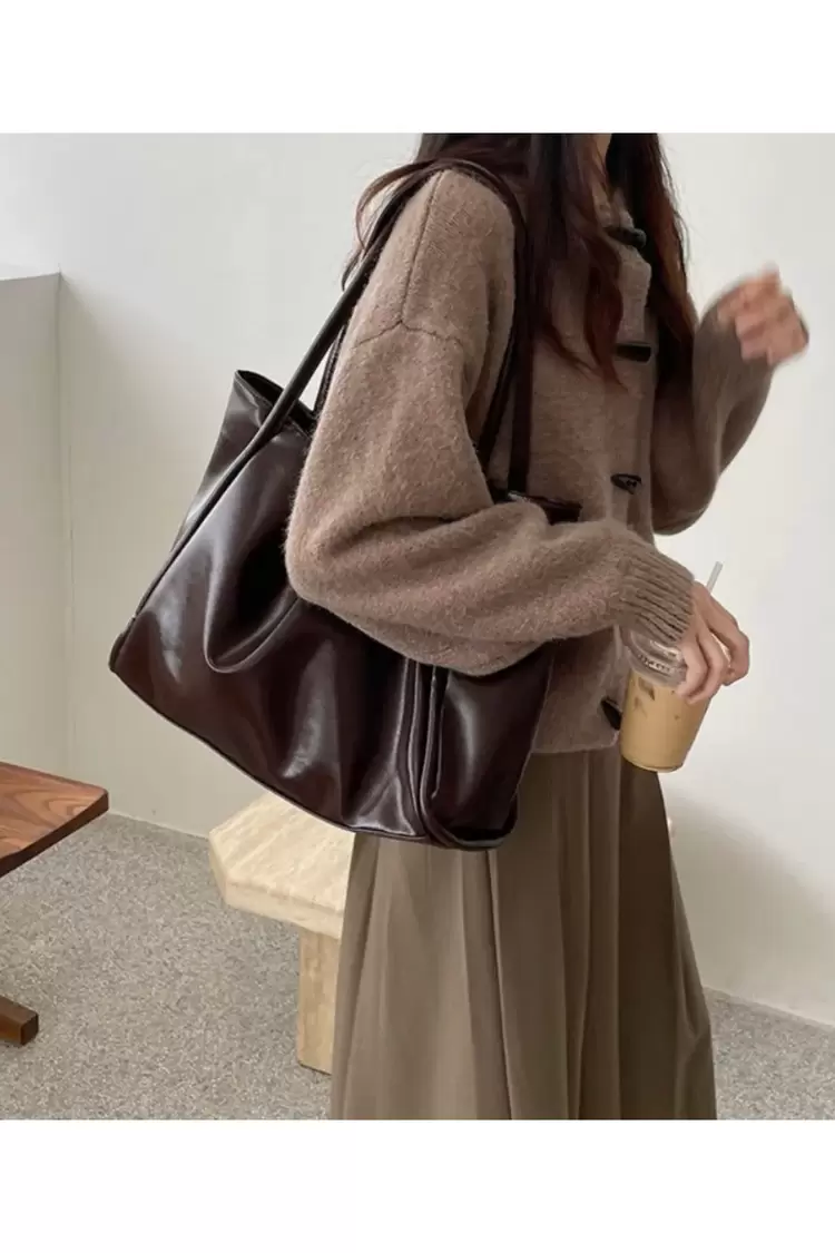 Loona Soft Model Acı Kahverengi Kadın Omuz ve Kol Çantası