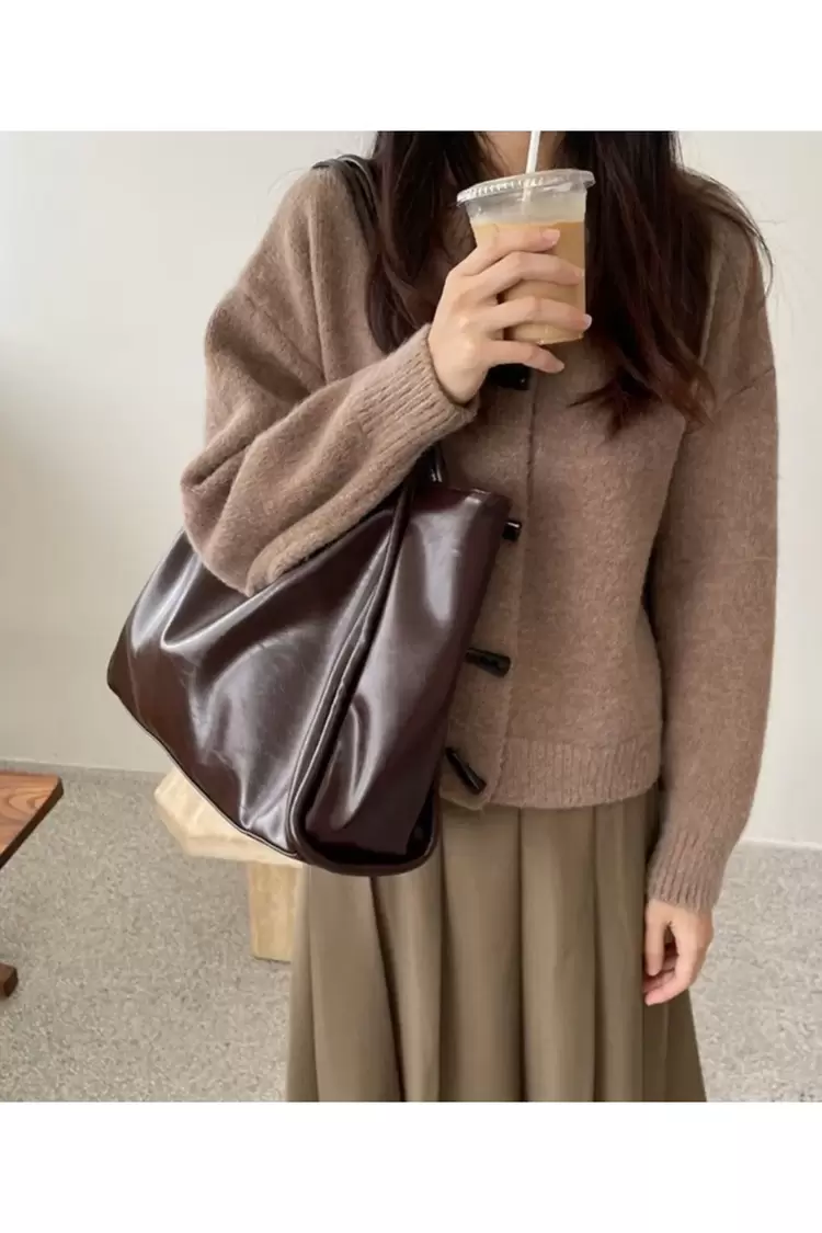 Loona Soft Model Acı Kahverengi Kadın Omuz ve Kol Çantası