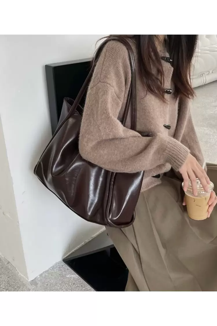 Loona Soft Model Acı Kahverengi Kadın Omuz ve Kol Çantası