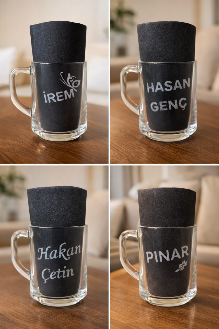 El İşleme Bardaklar