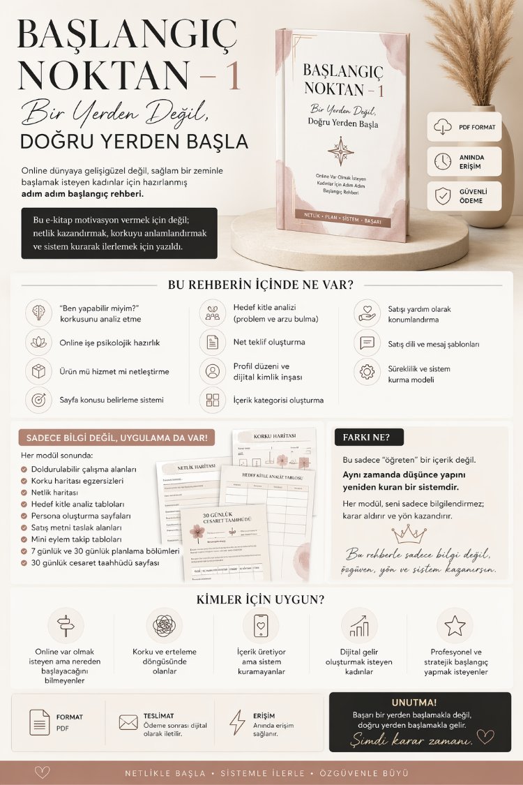 BAŞLANGIÇ NOKTAN-1 | BirYerden Değil Doğru Yerden Başla