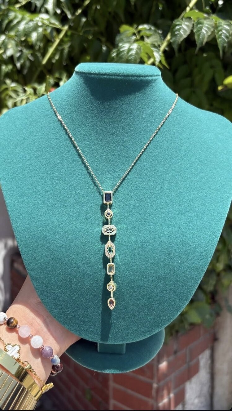 Gold Y Kolye Çelik