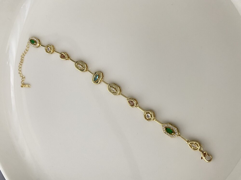 Golds Y Taşlı Bileklik Çelik