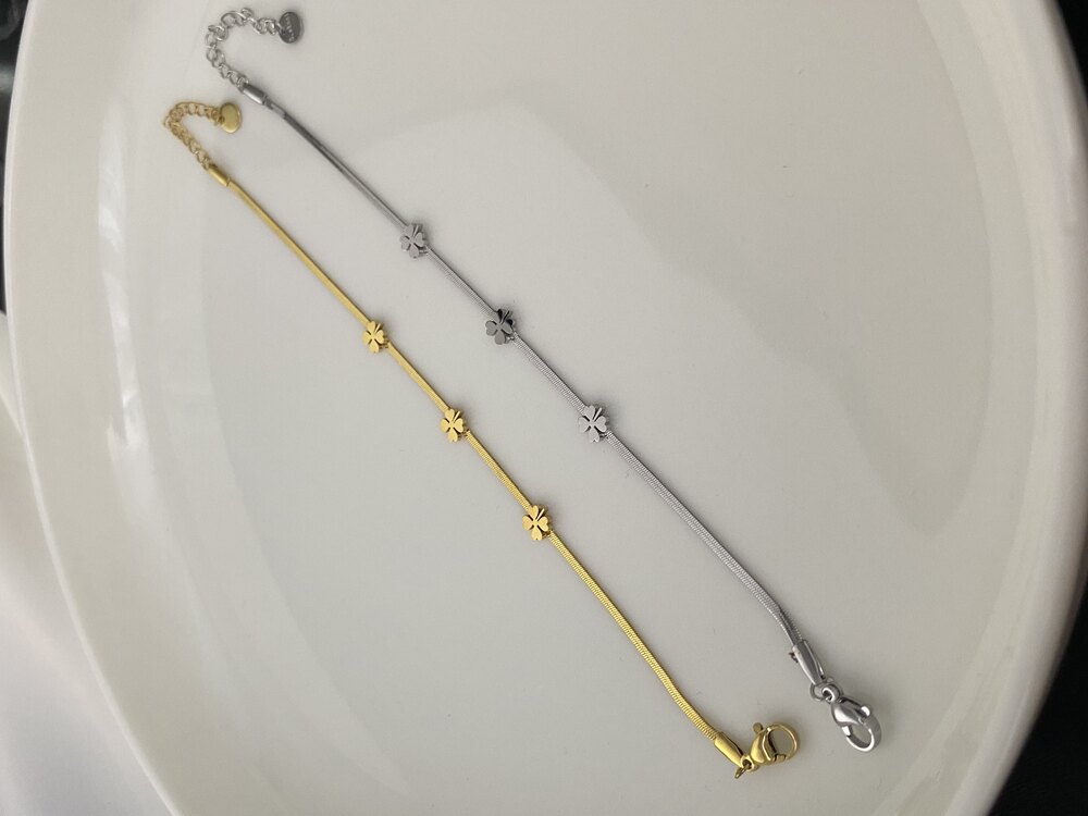 2’li Set Gold&Silver Arkadaşlığı Yonca Bileklik 