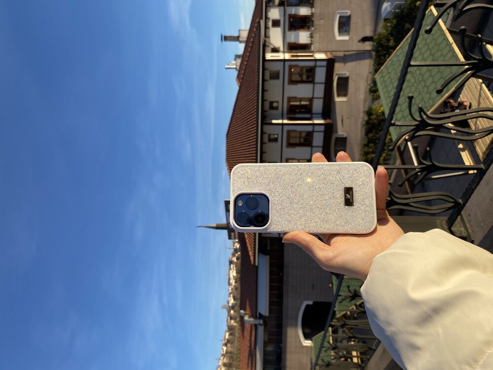 Taşlı Parıltılı iPhone Telefon Kılıfı