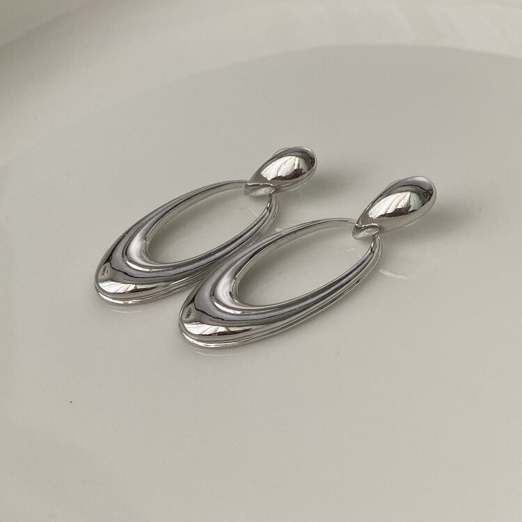 Silver Geniş Halka Küpe