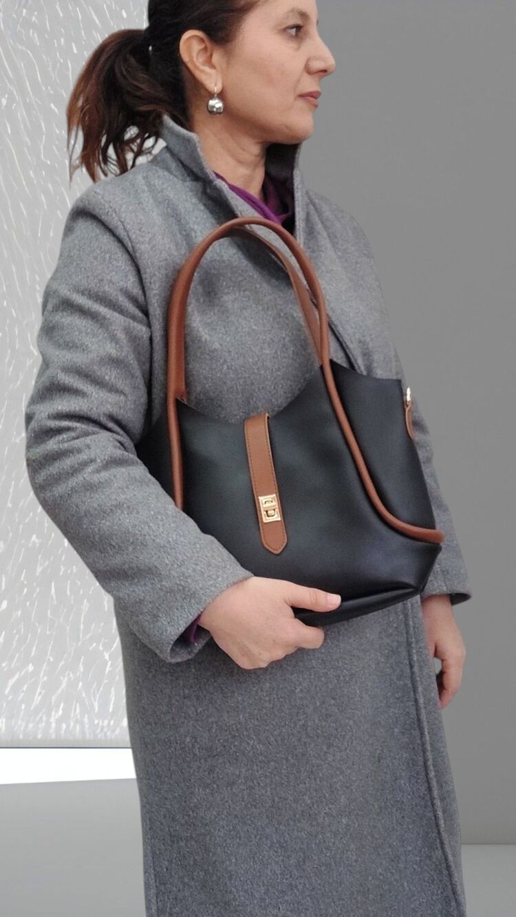 Makiaj Çantalı Siyah Omuz ve Çapraz Çanta 