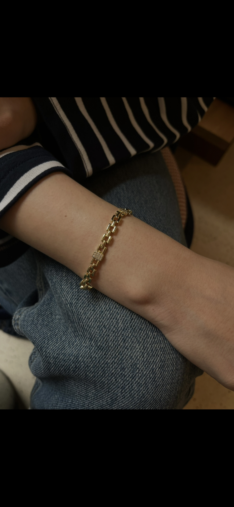 14K Geometrik Desen Bileklik 