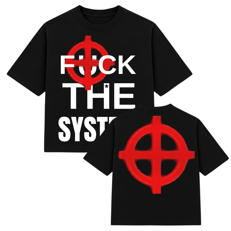 SYSTEM Black T-shirt