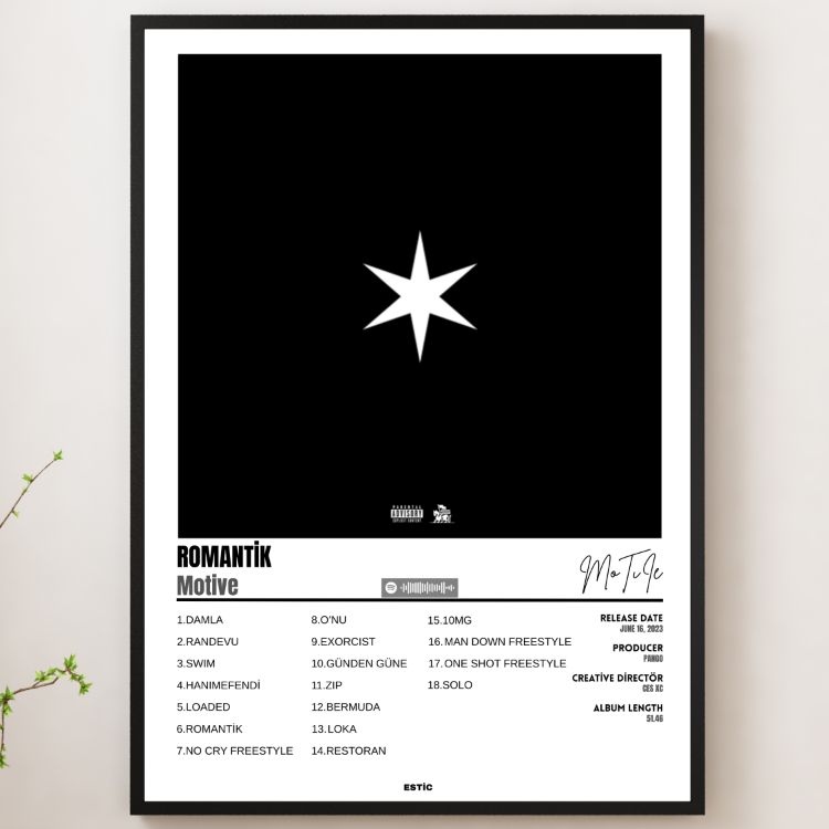 Motive "ROMANTİK" Albümü Limited Edition Çerçeveli Tablo