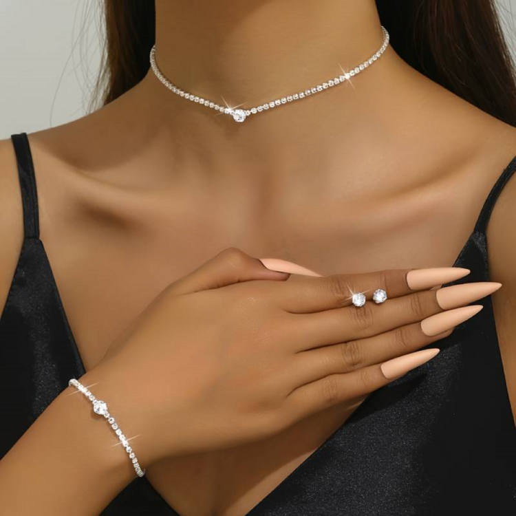 ZARİF MODEL ZİRKON TAŞLI TAKI SETİ