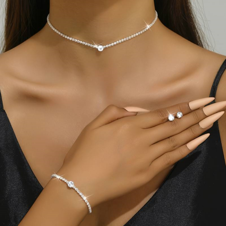 ZARİF MODEL ZİRKON TAŞLI TAKI SETİ