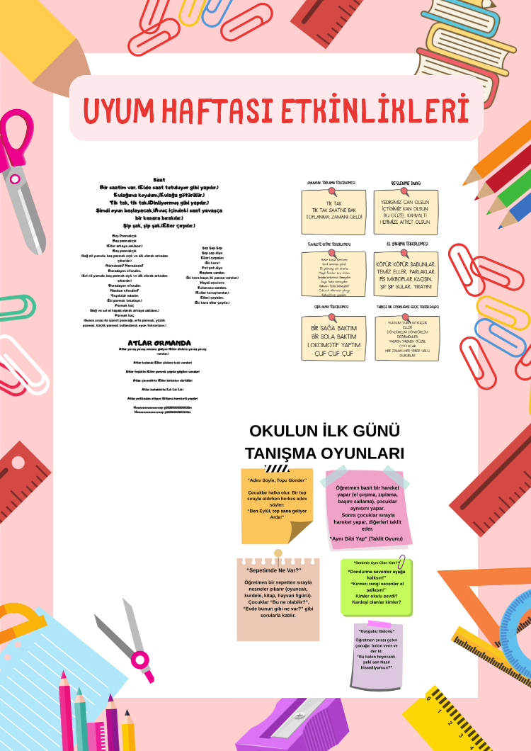 KÜÇÜK YAŞ ETKİNLİK ASİGİ PLANLARI (36 AY)