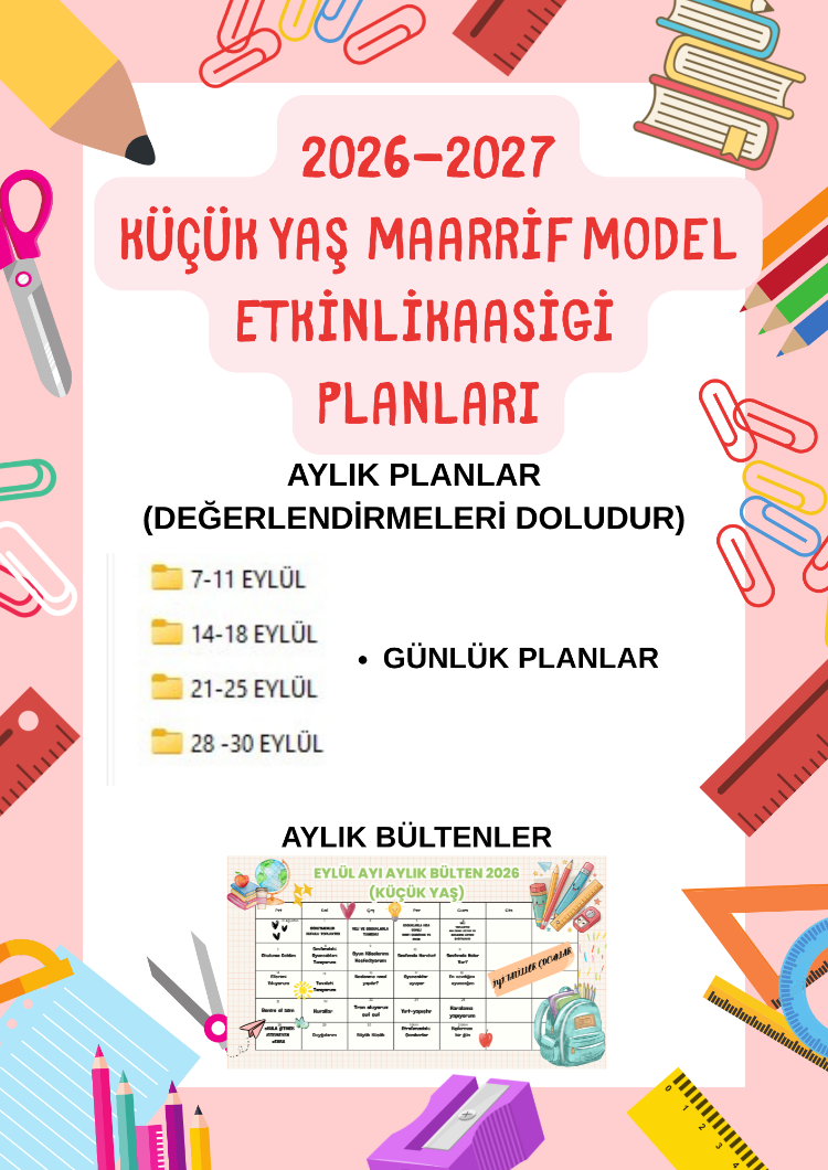 KÜÇÜK YAŞ ETKİNLİK ASİGİ PLANLARI (36 AY)